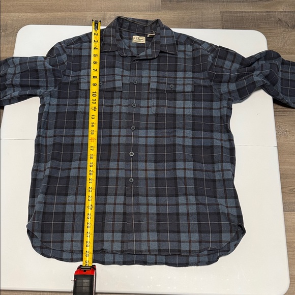 Vintage L.L.Bean Plaid Long Sleeve Flannel - Picture 5 of 9